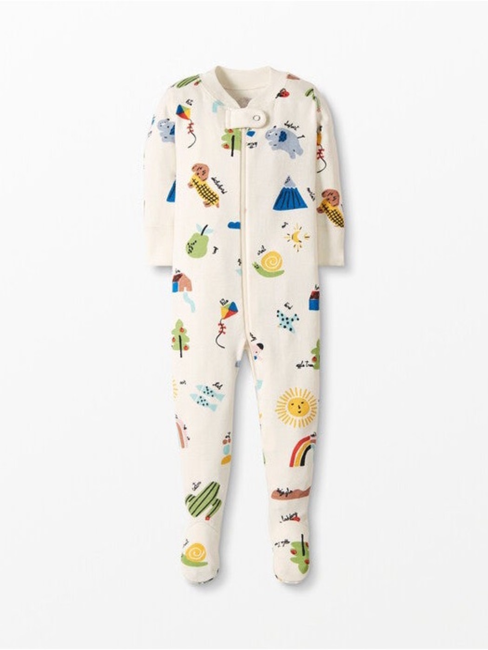 Hanna Andersson Baby Zip Footed Sleeper Sunny Day 18-24 months